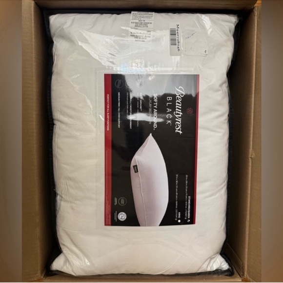 🎉LAST PIECE🎉2C BEAUTYREST BLACK Luxurious Down And Feather Blend Pillow - Picture 5 of 12